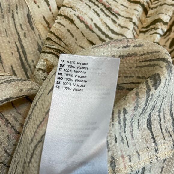 Samsoe Cecile Abstract Print Long Sleeve Woven Dress Rose Terra - Picture 7 of 7